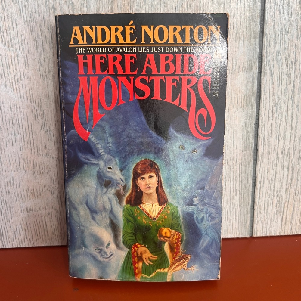 Andre Norton Here Abide‎ Monsters Paperback 1985 1st Tor Printing Sci-Fi Fantasy